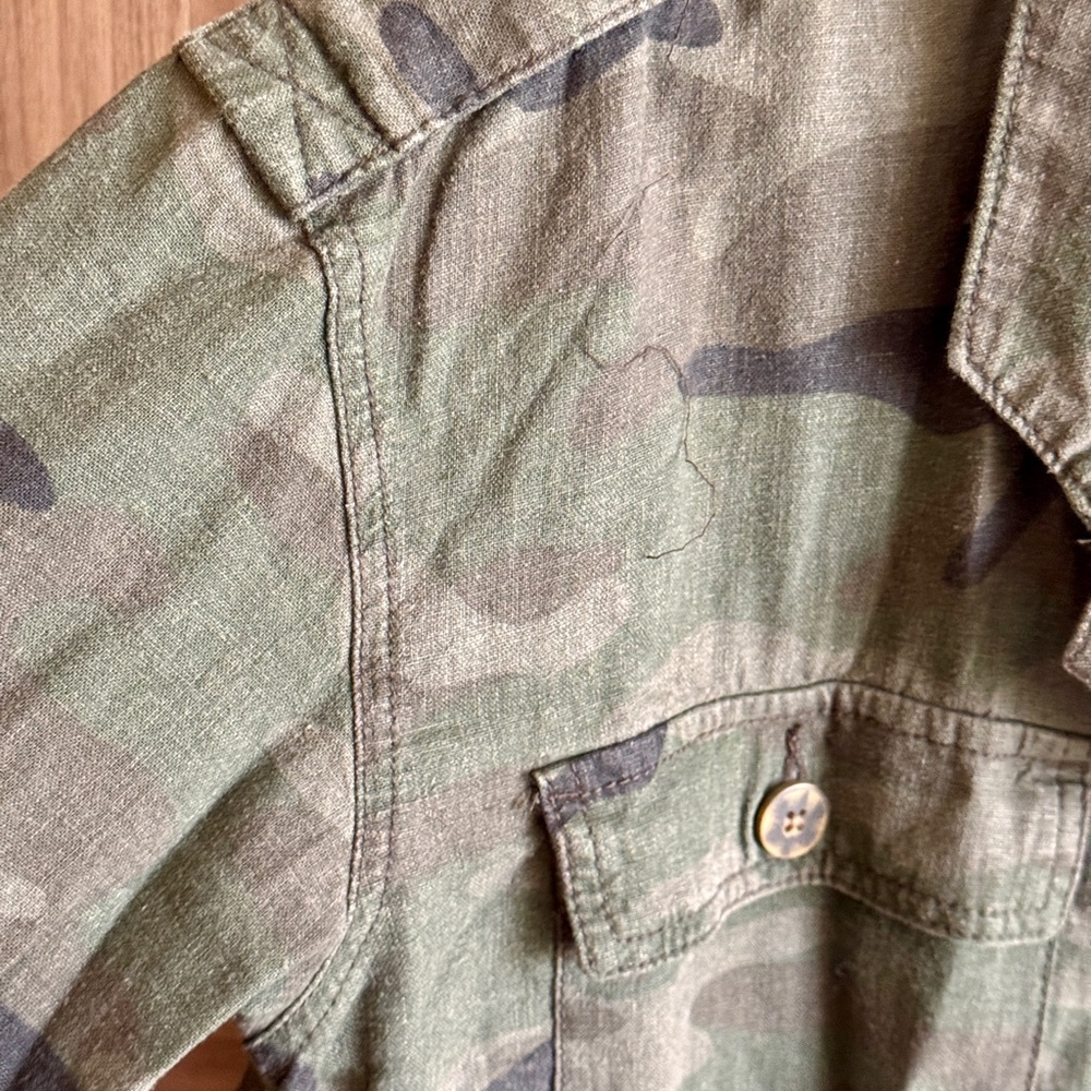 Time and Tru Green Camouflage Jacket - Picture 3 of 4